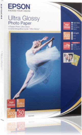 Epson ultra fényes fotópapír (13x18, 50 lap, 300g) (C13S041944)