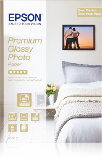 Epson prémium fényes fotópapír (A4, 15 lap, 255g) (C13S042155)