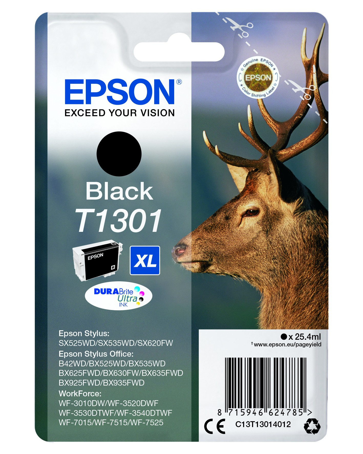 Epson T1301 Tintapatron Black 25,4ml (C13T13014012)