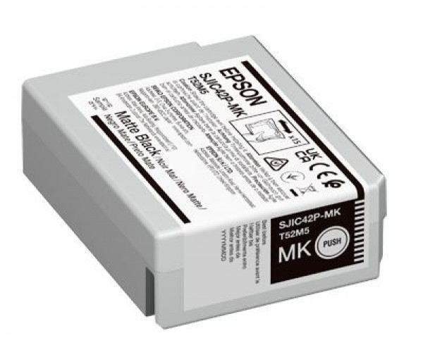 Epson SJIC42P(MK) C4000 Tintapatron Matt Black 50ml (C13T52M540)