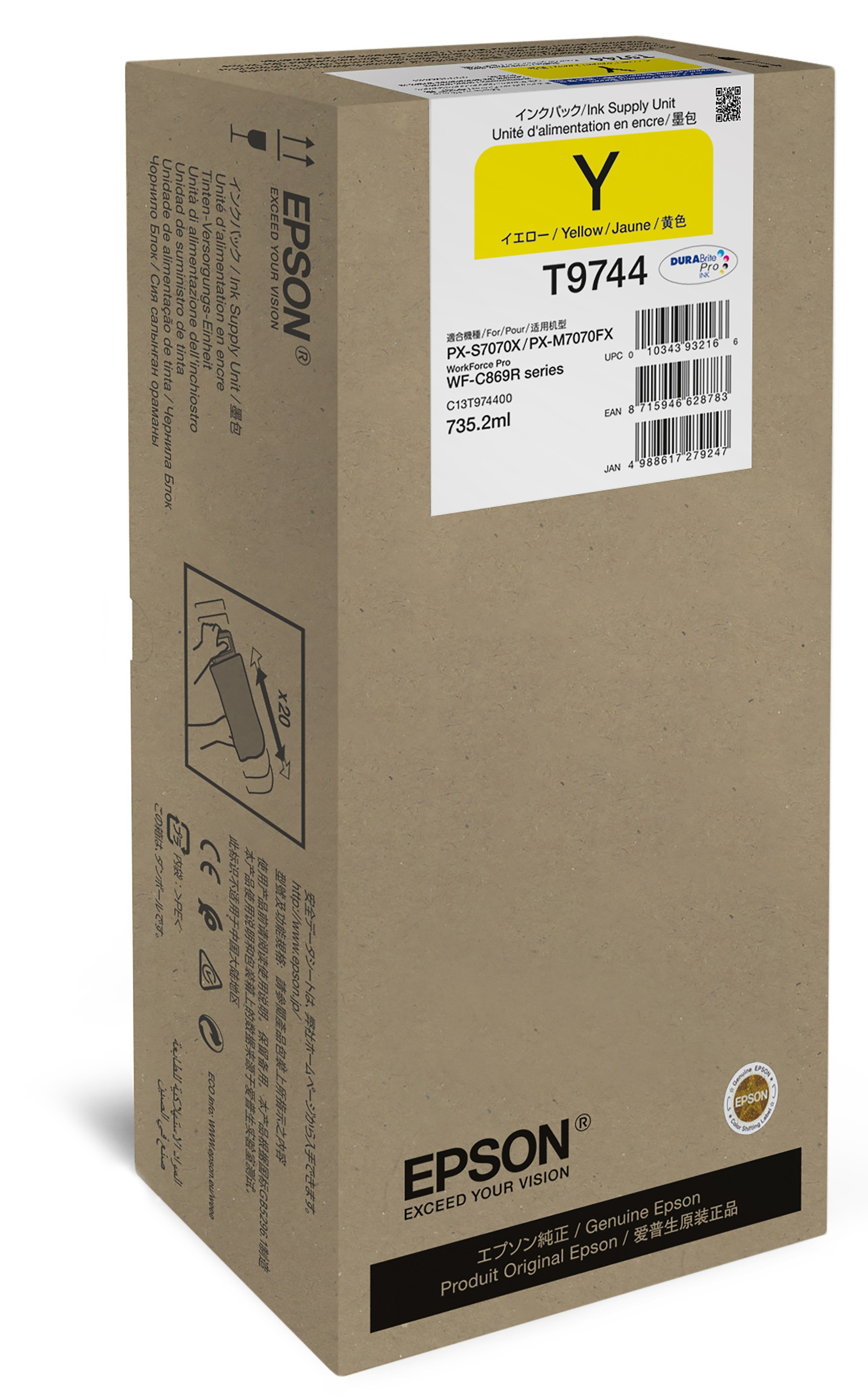Epson T9744 Patron Yellow 84K /o/ (C13T97440N)