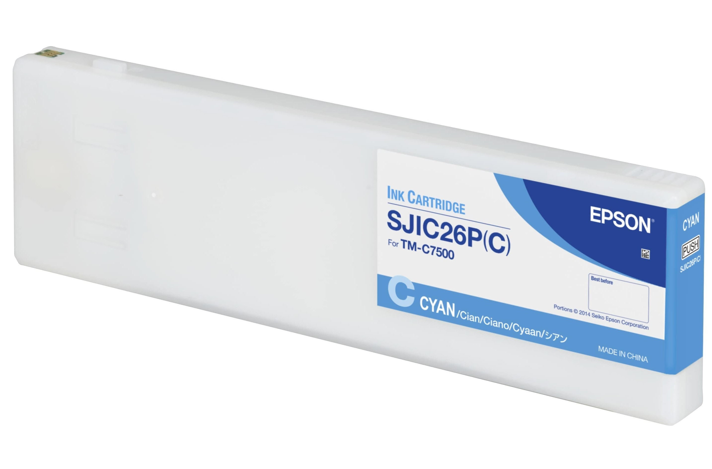 Epson SJIC26P(C) C7500 Tintapatron Cyan 294,3ml (C33S020619)