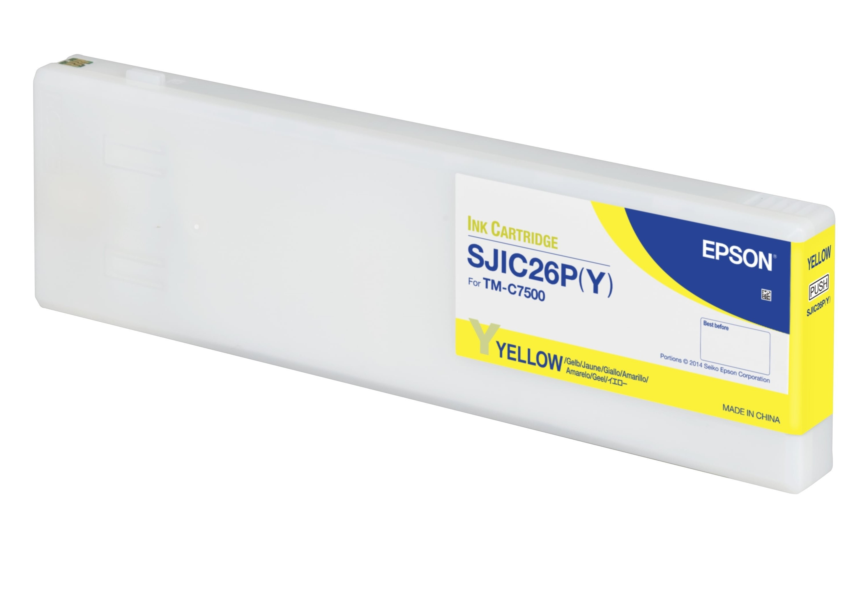 Epson SJIC26P(Y) C7500 Tintapatron Yellow 294,3ml (C33S020621)