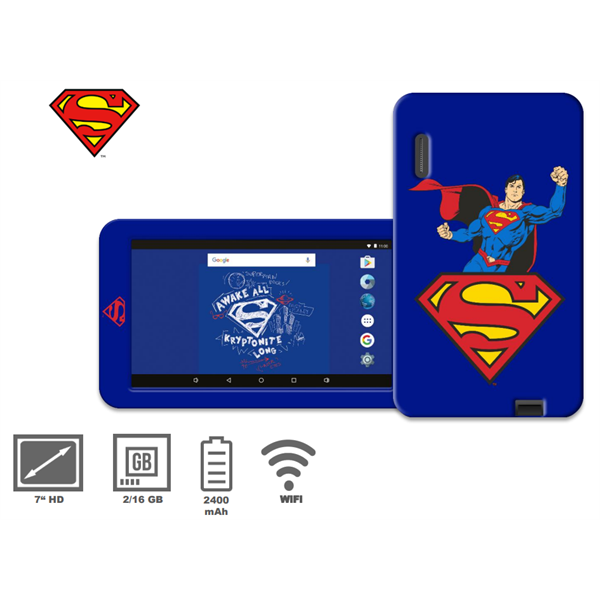 eSTAR 7“ Superman HERO kids Tablet (7"/Rockchip3326/16GB/2GB/2400mAh/WiFi) (5297399120029)
