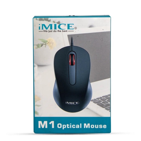 IMICE Vezetékes egér optikai, M1/M9, 1000dpi, USB, Fekete (IMICE M1/M9)