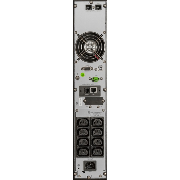 iPOWER UPS, 2000VA, 2000W, 8x IEC C13, SNMP/USB/RS-232, szünetmentes tápegység, LCD kijelző, AVR, online, Rack/Tower (UPS1000-I-RT2KVA-4B)