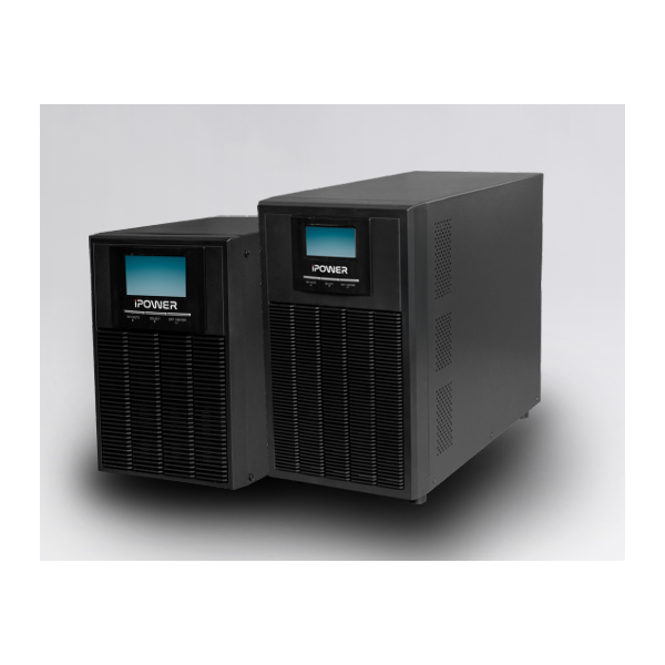 iPOWER UPS, 3000VA, 3000W, 8x IEC C13 + 1x  C19 SNMP/USB/RS-232, szünetmentes tápegység, LCD kijelző, AVR, online, tower (UPS1000-I-T3KVA-6B)