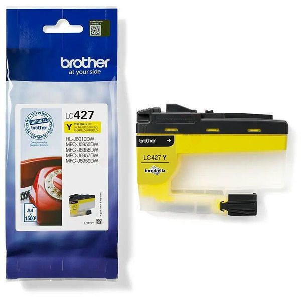 Brother LC427Y Tintapatron Yellow 1.500 oldal kapacitás (LC427Y)