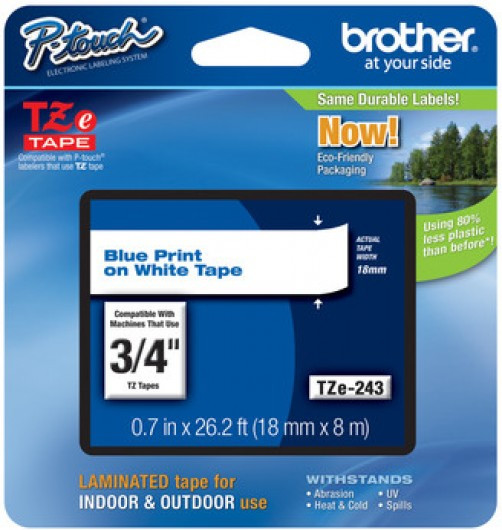 Brother TZe-243 18 mm széles 8 m hosszú szalagkazetta (TZe243)