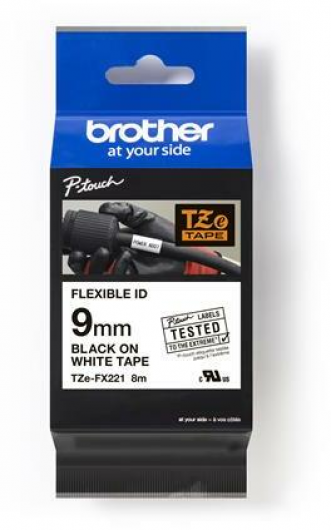Brother TZe-FX221 9 mm széles 8m hosszú szalagkazetta (TZeFX221)